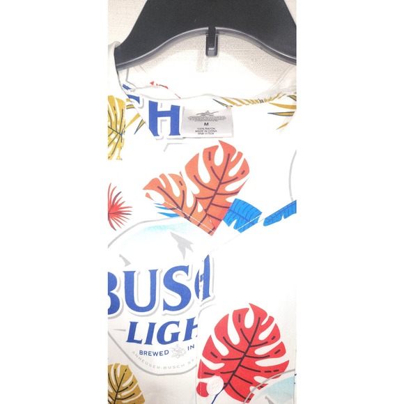 busch light collared button down short sleeve shirt medium - Picture 2 of 7
